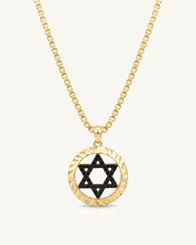 שרשרת מגן דוד משובץ